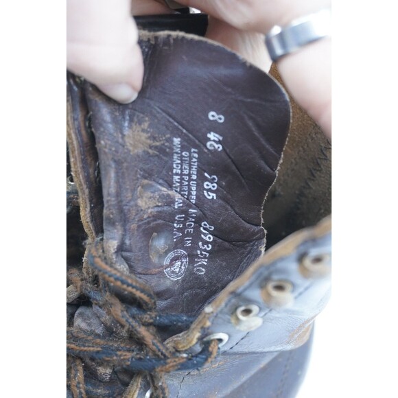 Vintage MASON Boots Mens Size 8 4E Wide EEEE Chippewa Logger Jump Union Made USA - Picture 5 of 7